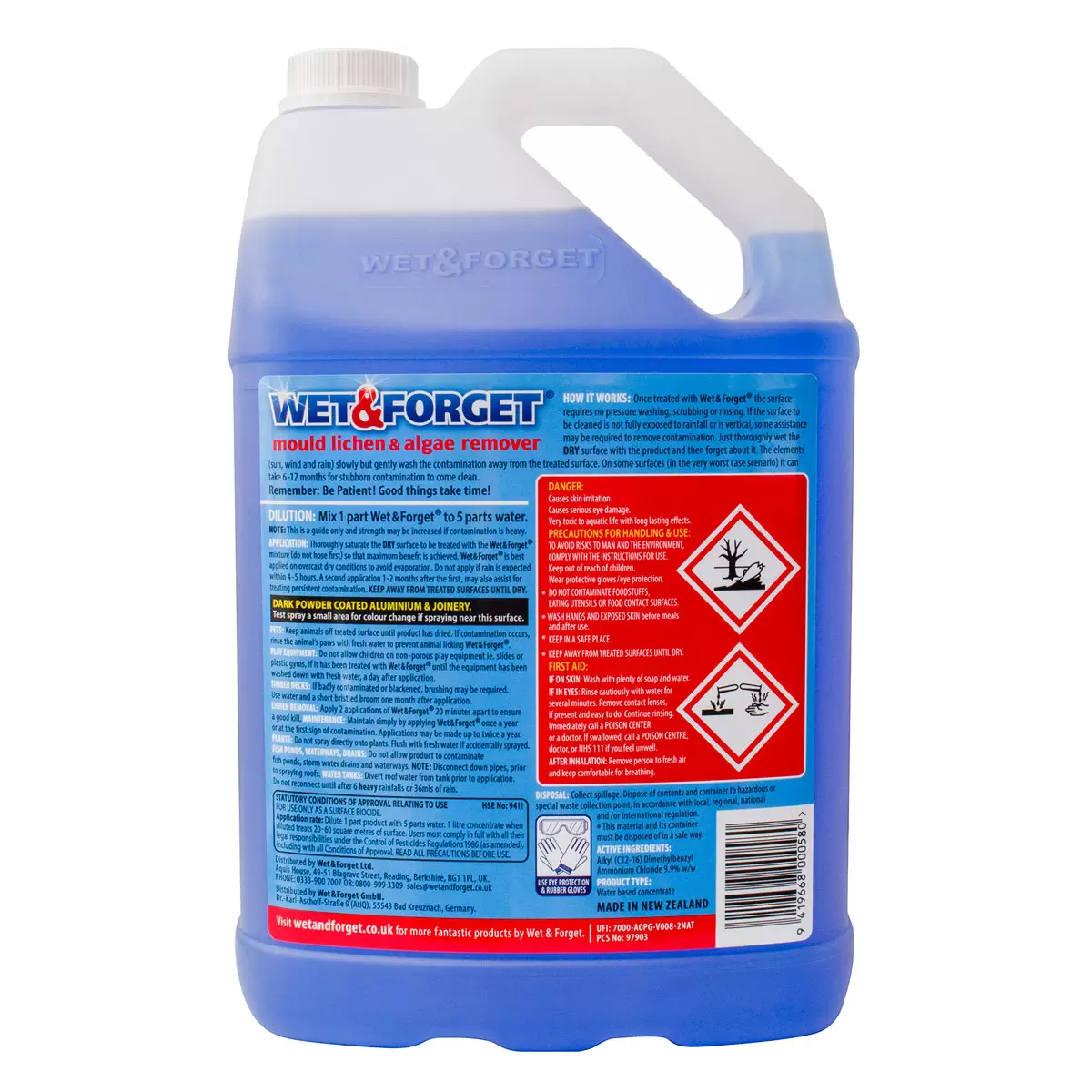 Wet & Forget 5L back